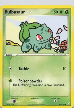 2006 Pokemon Bulbasaur 45/100 EX Crystal Guardians Non-Holo - Image 1