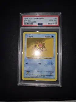 1999 Pokemon Base Set Shadowless Staryu #65 PSA 10 GEM MINT - Image 1