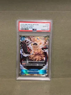2025 ONE PIECE OP13-CARRYING ON HIS WILL TREASURE RARE MONKEY D. LUFFY PSA 10 - Image 1