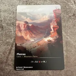 Plateau - Custom Art MTG Magic The Gathering Playtest Card - Image 1