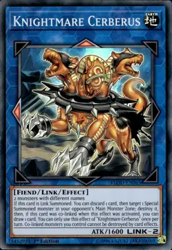 Knightmare Cerberus - Super Rare 1st Edition FLOD-EN045 - NM - YuGiOh - Image 1