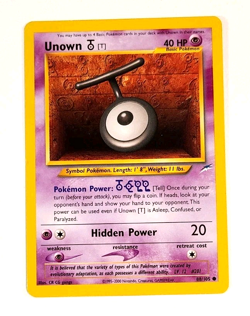 Unown [T] - 88/105 - Vintage WOTC era - Neo Destiny - Pokemon Card_74 - Image 1