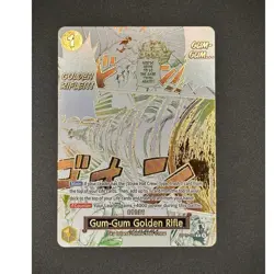 One Piece Gum-Gum Golden Rifle OP15-116 Foil Event Card Sky Island Set - Image 1