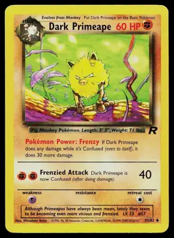 Pokemon Card Team Rocket Dark Primeape 43/82 Uncommon - Image 1