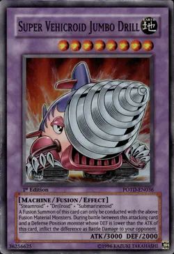 Super Vehicroid Jumbo Drill - Super Rare 1st Edition POTD-EN036 - MP - YuGiOh - Image 1