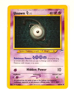 Unown [Z] - 60/105 - Vintage WOTC era - Neo Destiny - Pokemon Card_75 - Image 1