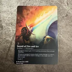Sword of Fire and Ice - Custom Art MTG Magic The Gathering Playtest Card - Image 1