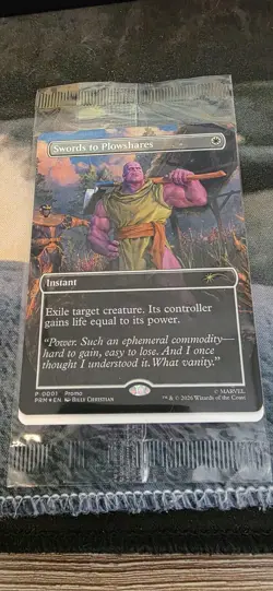THANOS MtG PSA Magazine Promo Swords to Plowshares Marvel IN HAND - Image 1