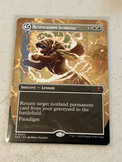 mtg borderless Restoration Seminar, paradigm, Secrets of Strixhaven, unplayed - Image 1