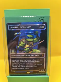 Leonardo, the Balance (0083) (Borderless) (Surge Foil) Commander: Teenage Mutant - Image 1