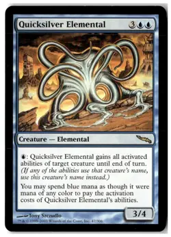 MTG Quicksilver Elemental - Mirrodin Lightly Played English - Image 1