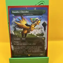 MTG-Paradise Chocobo Birds of Paradise Borderless Foil #483 - Image 2