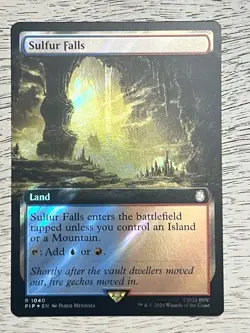 Sulfur Falls Universes Beyond Fallout surge Foil Rare Land Blue Red 1040 MTG NM - Image 1