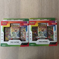 Pokemon First Partner Illustration Collection Series 1 Box New Lot of 2 IN HAND! - Image 1