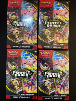 Lot of (4) Pokemon TCG Mega Evolution Perfect Order Booster Bundles SEALED - Image 1