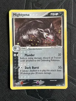 Pokemon TCG *SWIRL* Mightyena 18/108 Deck Exclusives Holo (English) - NM (-) - Image 3