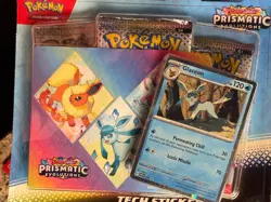 Pokemon TCG Scarlet Violet Prismatic Evolutions Tech Sticker Collection Glaceon - Image 1