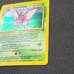 Pokemon TCG Venomoth 70 HP Jungle Unlimited Holo Rare 13/64 English 1999 - Image 2