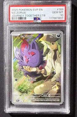 PROMO Pokemon English Journey Together ETB Full Art Holo N’S ZORUA 189 PSA 10 - Image 1