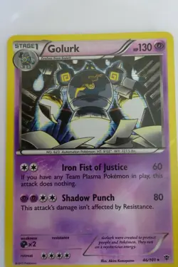 Golurk Holofoil Pokemon #46/101. Plasma Blast Edition. - Image 1