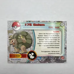 Golem #76 Topps Pokemon TCG BLUE Logo TV Animation Edition - Image 2