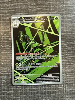 Pokemon Team Rocket's Spidops Illustration Rare Destined Rivals 187/182 Holo NM - Image 4