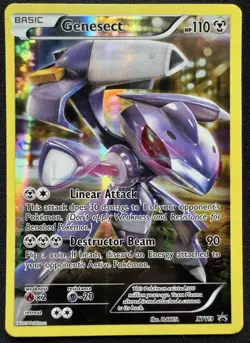 Pokemon XY Black Star Promo Genesect #XY119 Full Art Holo MP - Image 1