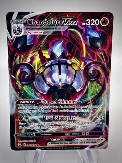 Pokemon TCG Chandelure VMAX Fusion Strike 040/264 Holo Ultra Rare - Image 1