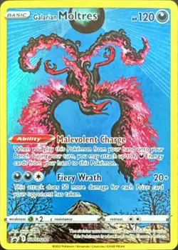 Pokemon Galarian Moltres V SWSH284 - SWSH Black Star Promos - NM - Image 1