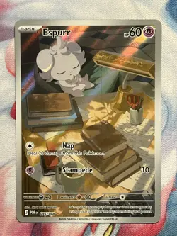 Espurr 095/088 IR Illustration Rare Perfect Order Me03 2026 Pokemon Card NM+ - Image 1