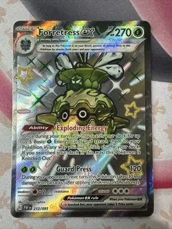 Pokemon Card - Shiny Forretress ex 212/091 - Scarlet & Violet Paldean Fates - Image 1