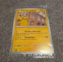 Pokemon TCG Pikachu At The Museum Promo Card Brand New Sealed - Image 1