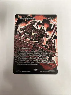 Doubling Season Borderless Nonfoil TMNT Card #0011 MTG LP - Image 1