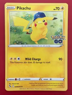 Pikachu : Rare-Holo : Pokemon GO : Pokemon Trading Card Game - 028/078 - Image 1
