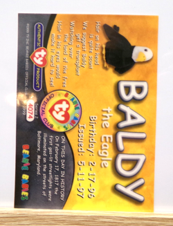 TY Beanie Babies BBOC Card - Series 2 Birthday (Silver) Baldy the Eagle - Image 2