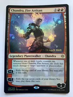 Chandra, Fire Artisan 119/264 Foil War Of The Spark MTG Promos - Image 1