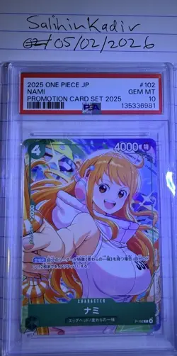 Bandai Nami P-102 Promotion Card Set 2025 Promo Character PSA 10 JP 2025 - Image 1