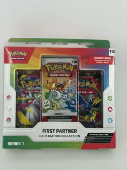 Pokemon TCG First Partner Illustration Collection Series 1 Promo Box 3 Cards En… - Image 1