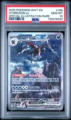 PSA 10 Hydreigon EX 169/086 Pokemon White Flare Special Illustration Rare Card - Image 1