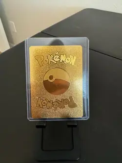 Pokemon Pikachu Mega Charizard Y Tag Cosplay Hp634 Gold Foil Fan Art Card - Image 2
