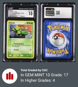 Treecko Crystal Guardians Reverse Holo Card 67/100 CGC 10 Gem Mint - Image 3