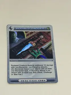 Chaotic TCG Bodals Dagger 1st Edition Rare Holo Card NM-LP - Image 1