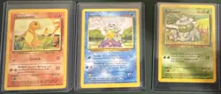 Nintendo Pokemon TCG Base Set Charmander Squirtle Bulbasaur Cards Lot - 3 - Image 1