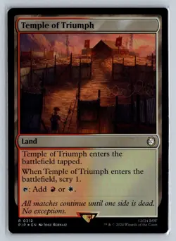 Magic the Gathering MTG Fallout Surge Foil #312 Temple of Triumph Rare - Image 1