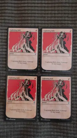 Magic: the Gathering / MtG Showcase Lightning Bolt x4 Commander Baldur's Gate - Image 1
