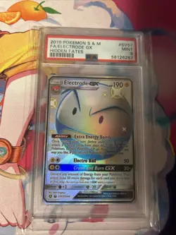 2019 Pokemon Hidden Fates Shiny Electrode GX Ultra Rare Full Art SV57 PSA 9 - Image 1