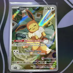 Pokemon TCG Eevee 173 Pokemon Center Stamped Promo Prismatic Evolutions #3 LP - Image 1