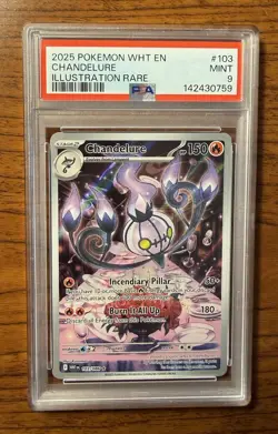 Chandelure 103/86 | Pokemon White Flare English | Illustration Rare Holo PSA 9 - Image 1
