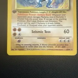 Pokemon TCG Machamp Base Set 8/102 Holo Unlimited Holo Rare 1st Edition - Image 4