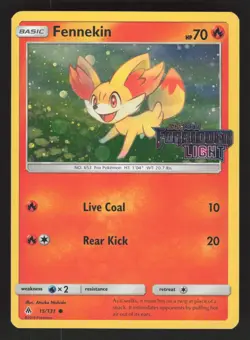 Fennekin 15/131 Pokemon TCG Promo Stamped Forbidden Light LP - Image 1